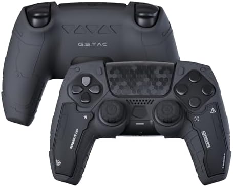 GeekShare G.S.TAC Tactical PS5 Controller Skin Set, Anti-Slip Silicone Protective Cover Skin Case for PS5 Wireless Controller with 2 Thumb Grip Caps and 2 Stickers - for Black Myth: Wukong
