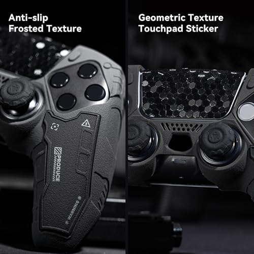 GeekShare G.S.TAC Tactical PS5 Controller Skin Set, Anti-Slip Silicone Protective Cover Skin Case for PS5 Wireless Controller with 2 Thumb Grip Caps and 2 Stickers - for Black Myth: Wukong - Image 3