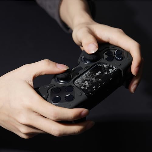 GeekShare G.S.TAC Tactical PS5 Controller Skin Set, Anti-Slip Silicone Protective Cover Skin Case for PS5 Wireless Controller with 2 Thumb Grip Caps and 2 Stickers - for Black Myth: Wukong - Image 6