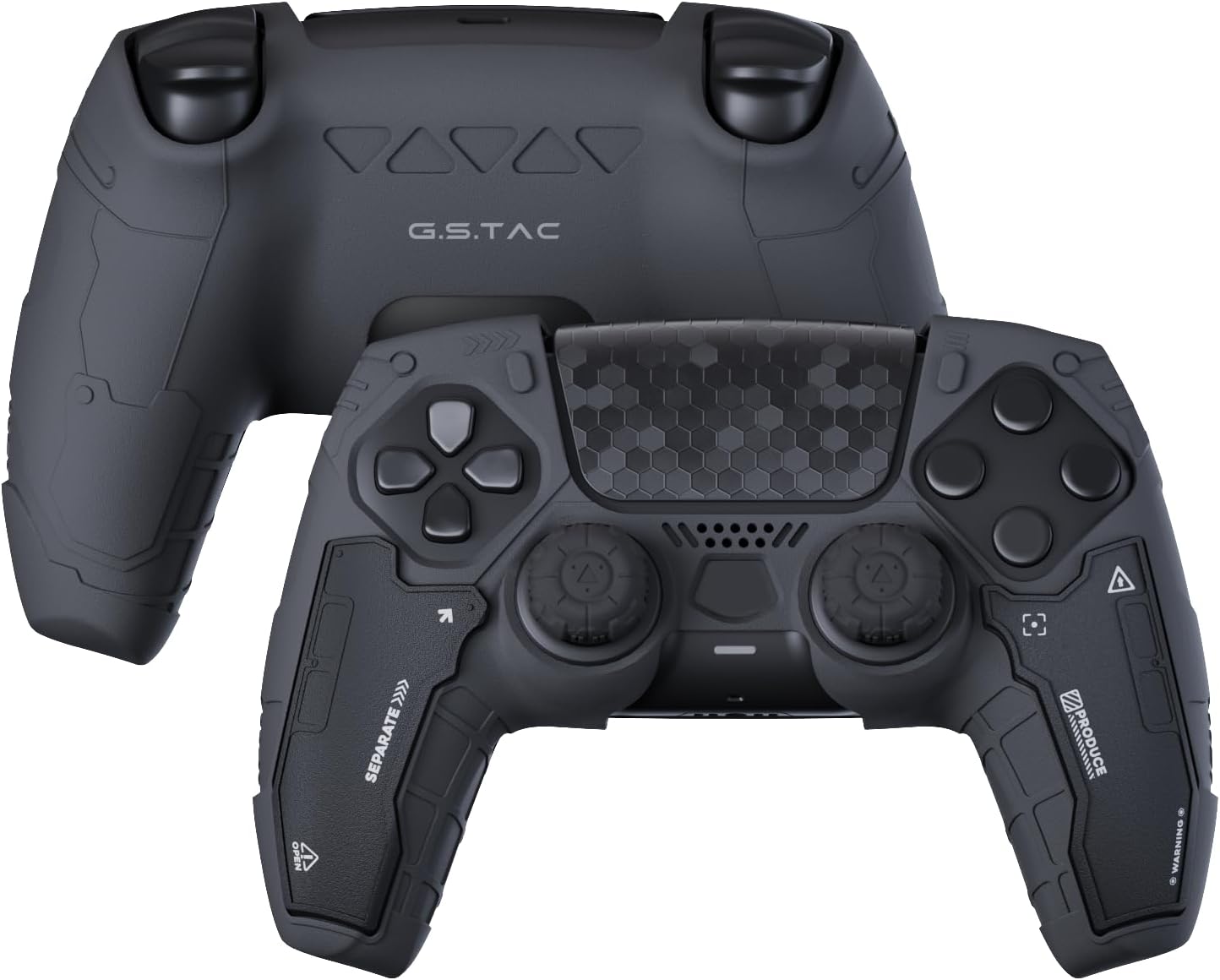 GeekShare G.S.TAC Tactical PS5 Controller Skin Set, Anti-Slip Silicone Protective Cover Skin Case for PS5 Wireless Controller with 2 Thumb Grip Caps and 2 Stickers - for Black Myth: Wukong - Image 9