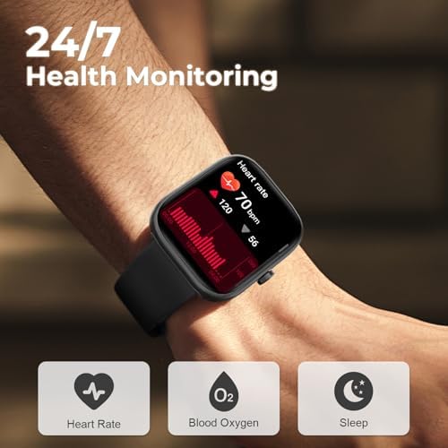 Smart Watch for Men Women with Bluetooth Calls, 1.83" HD Touchscreen Fitness Tracker, 110+ Sport Modes, Heart Rate/Sleep/Spo2 Monitor/Pedometer, IP68 Waterproof, Dark Green - Image 4